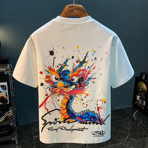 Premium Summer Graffiti Painted Men T-shirt